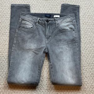Jacob Davis Collection UMA Mid Rise Stretch Skinny Jeans Quartz‎ Gray, Sz 26